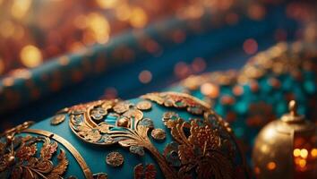 Abstract background with oriental ornaments elements Korean traditional background. photo