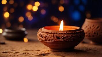 Indian diwali festival of lights photo