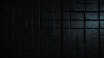 Dark black Geometric grid background Modern dark abstract texture. photo
