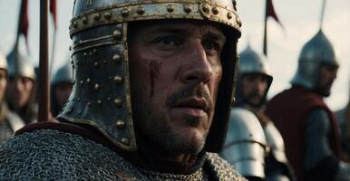 atmosphere of war during the Middle Ages. photo