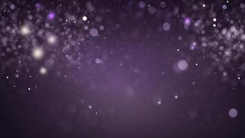 Abstract Christmas background banner with magic bokeh lights - festive purple holiday celebration xmas and new year banner, header with copy space. photo