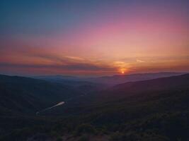 Explore a gradient backdrop moving from sunrise pinks to dusk blues, capturing the beauty of a day's beginning and end in one canvas. photo