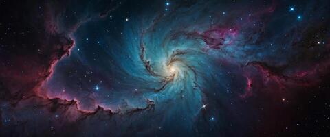 Abstract cosmic journey, colorful space nebula and stars, capturing the beauty of the universe for educational and natural world exploration purposes. photo