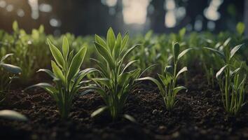 The concept of plant communication illustrated using data paths. photo