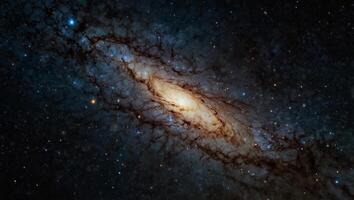 The image depicts a stunning view of a galaxy with a multitude of stars, interstellar dust, and cosmic gas, showcasing the beauty of the universe. photo
