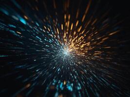 abstract background with light shining through the darkness. photo