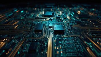 abstract circuit cyber high technology business background. photo