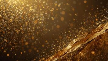 abstract golden background, gold leaf texture banner. photo