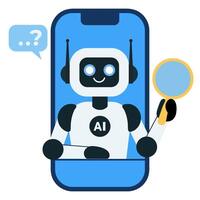 Ai chat bot on the phone searching information vector