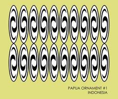 Traditional ethnic ornament from Papua, Indonesia. Papua pattern for design element. Tribal repetitive pattern. vector