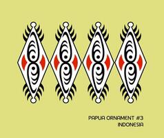Traditional ethnic ornament from Papua, Indonesia. Papua pattern for design element. Tribal repetitive pattern. vector