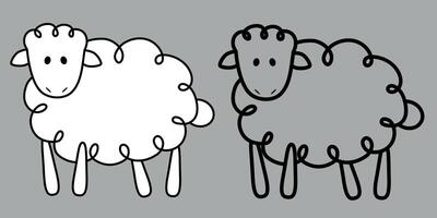 Sheep icon isolated illustration. vector
