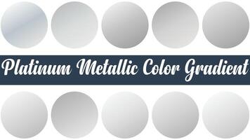 Platinum Metallic Color Gradient vector