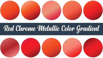 Red Chrome Metallic Color Gradient vector