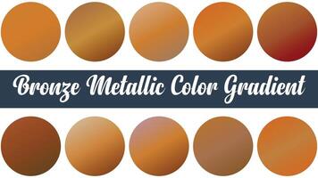 Bronze Metallic Color Gradient vector