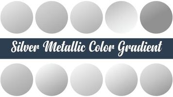Silver Metallic Color Gradient vector