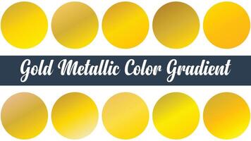Gold Metallic Color Gradient vector