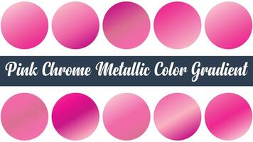 Pink Chrome Metallic Color Gradient vector