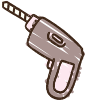 a drawing of a drill on a transparent background png