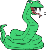 un dibujos animados serpiente con sus boca abierto png