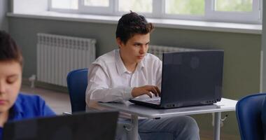 Schoolboy Practicing In Games Development Classes, Optional Classes In School video