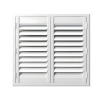 3d rendering of white window on transparent background png