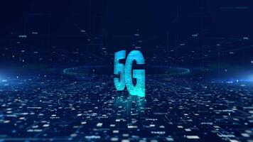 5G High-speed connection, Technology network data connection, Digital data network and cyber security. Conceptual futuristic background video