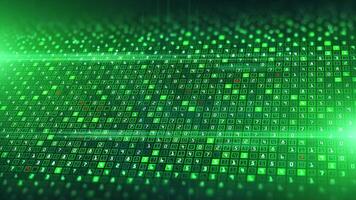 Technology network data connection, Digital data analysis and data binary coding, Digital cyberspace and network of cyber security background concept video