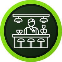 Bar Counter Creative Icon Design vector