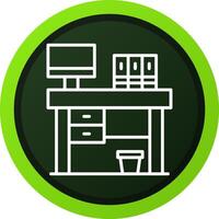Office Table Creative Icon Design vector