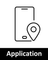 Application set icon. Smartphone, transfer, bell, image, upload arrow. Ideal for app development, mobile interfaces, notifications, media management, software tools, digital design. vector