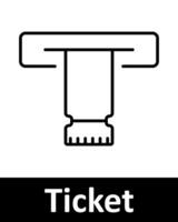 Event and ticketing line icons set. Tickets, 3D glasses, profile, heart, blank ticket, admission, VR ticket, barcode, sports, music. Entertainment, event planning, admission concept vector