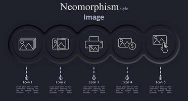 Image set icon. Photo stack, gallery, printer, image price, image selection, photography, pictures, print, cost, click, digital, media. vector