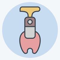 Icon Apple Corer. related to Kitchen Tool symbol. color mate style. simple design illustration vector