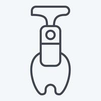 Icon Apple Corer. related to Kitchen Tool symbol. line style. simple design illustration vector