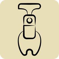 Icon Apple Corer. related to Kitchen Tool symbol. hand drawn style. simple design illustration vector