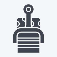 Icon Cheese Slicer. related to Kitchen Tool symbol. glyph style. simple design illustration vector