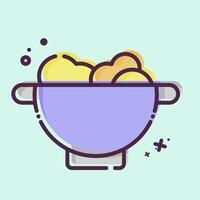 Icon Colander. related to Kitchen Tool symbol. MBE style. simple design illustration vector