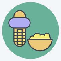 Icon Corn Kerneler. related to Kitchen Tool symbol. color mate style. simple design illustration vector