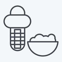 Icon Corn Kerneler. related to Kitchen Tool symbol. line style. simple design illustration vector
