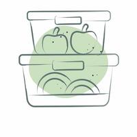 Icon Food Container. related to Kitchen Tool symbol. Color Spot Style. simple design illustration vector