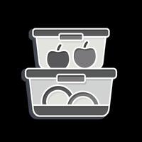 Icon Food Container. related to Kitchen Tool symbol. glossy style. simple design illustration vector