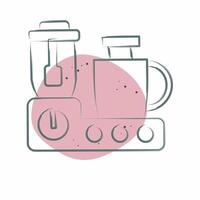 Icon Food Processor. related to Kitchen Tool symbol. Color Spot Style. simple design illustration vector