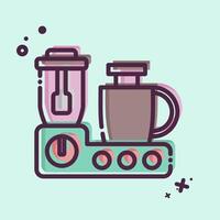Icon Food Processor. related to Kitchen Tool symbol. MBE style. simple design illustration vector