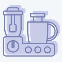 Icon Food Processor. related to Kitchen Tool symbol. two tone style. simple design illustration vector