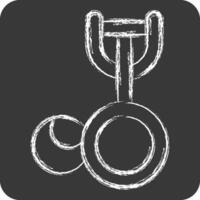 Icon Ice Cream Scoop. related to Kitchen Tool symbol. chalk Style. simple design illustration vector