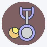 Icon Ice Cream Scoop. related to Kitchen Tool symbol. color mate style. simple design illustration vector