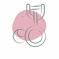 Icon Ice Cream Scoop. related to Kitchen Tool symbol. Color Spot Style. simple design illustration vector