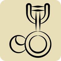 Icon Ice Cream Scoop. related to Kitchen Tool symbol. hand drawn style. simple design illustration vector