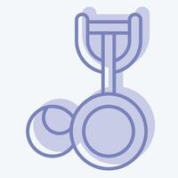Icon Ice Cream Scoop. related to Kitchen Tool symbol. two tone style. simple design illustration vector